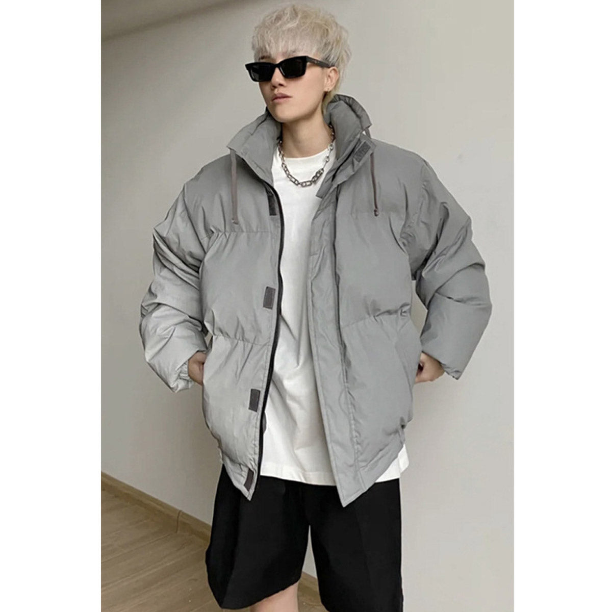 Unisex Coat FOG Reflective Winter Warm Loose Jacket
