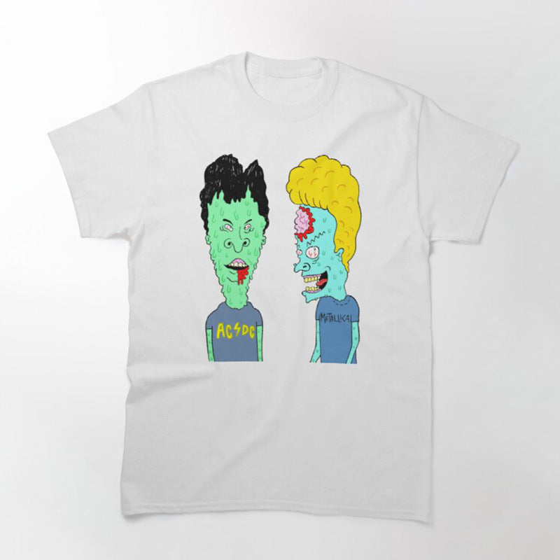 Beavis Butthead Rock Men Tshirt Comic Punk Tops T Shirts