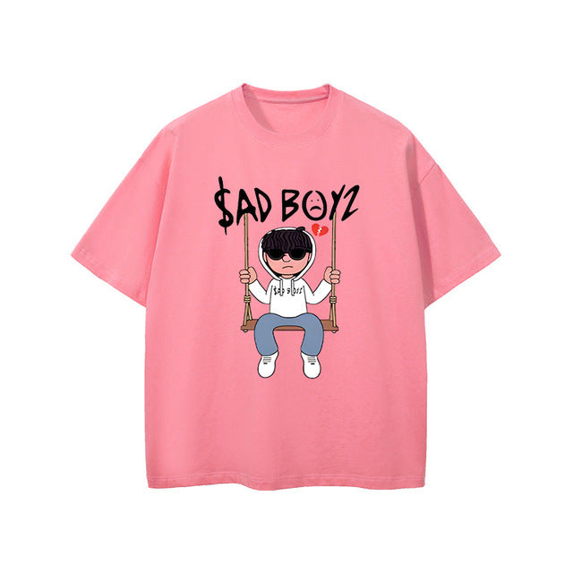 SAD BOYZ Letter Printed T Shirt Men T Shirts