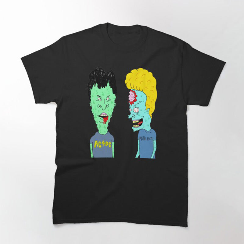 Beavis Butthead Rock Men Tshirt Comic Punk Tops T Shirts