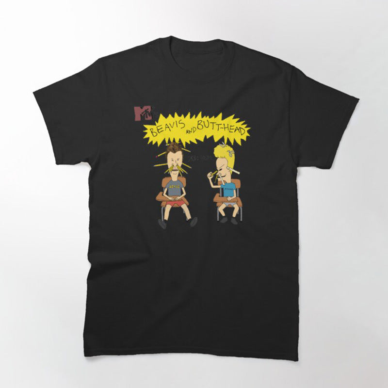 Beavis Butthead Rock Men Tshirt Comic Punk Tops T Shirts