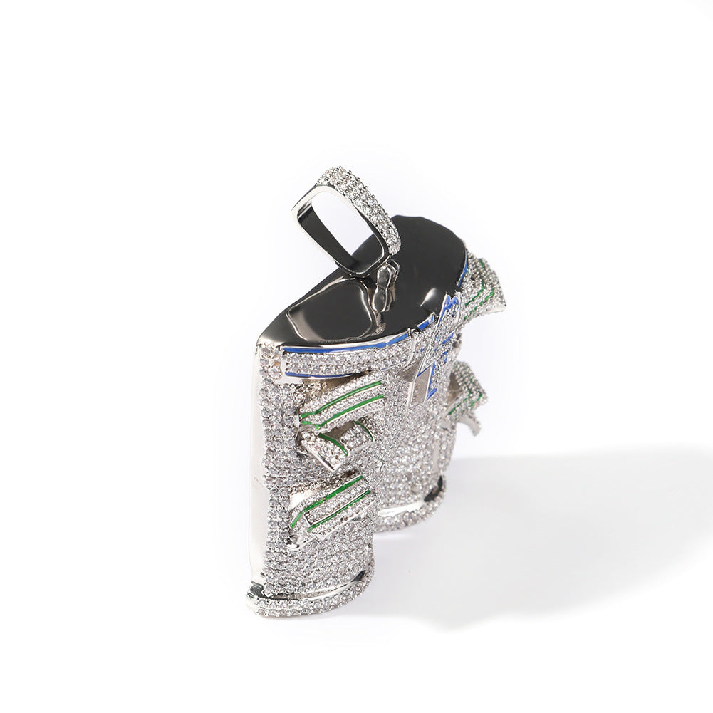 Jewelry 4PF Pants Pendant Necklace Zircon Royalty Far East