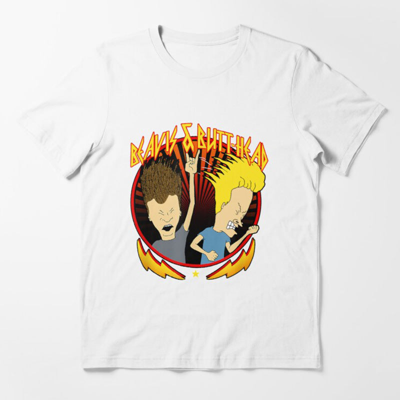 Beavis Butthead Rock Men Tshirt Comic Punk Tops T Shirts