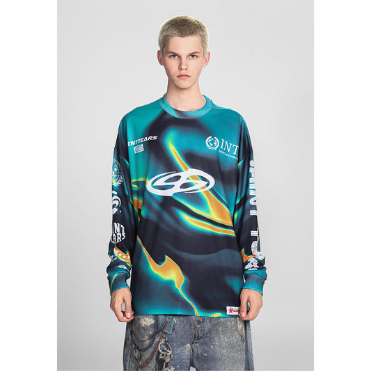 Men Long Sleeve Shirt Saint Michael Loose Long Sleeve Shirt